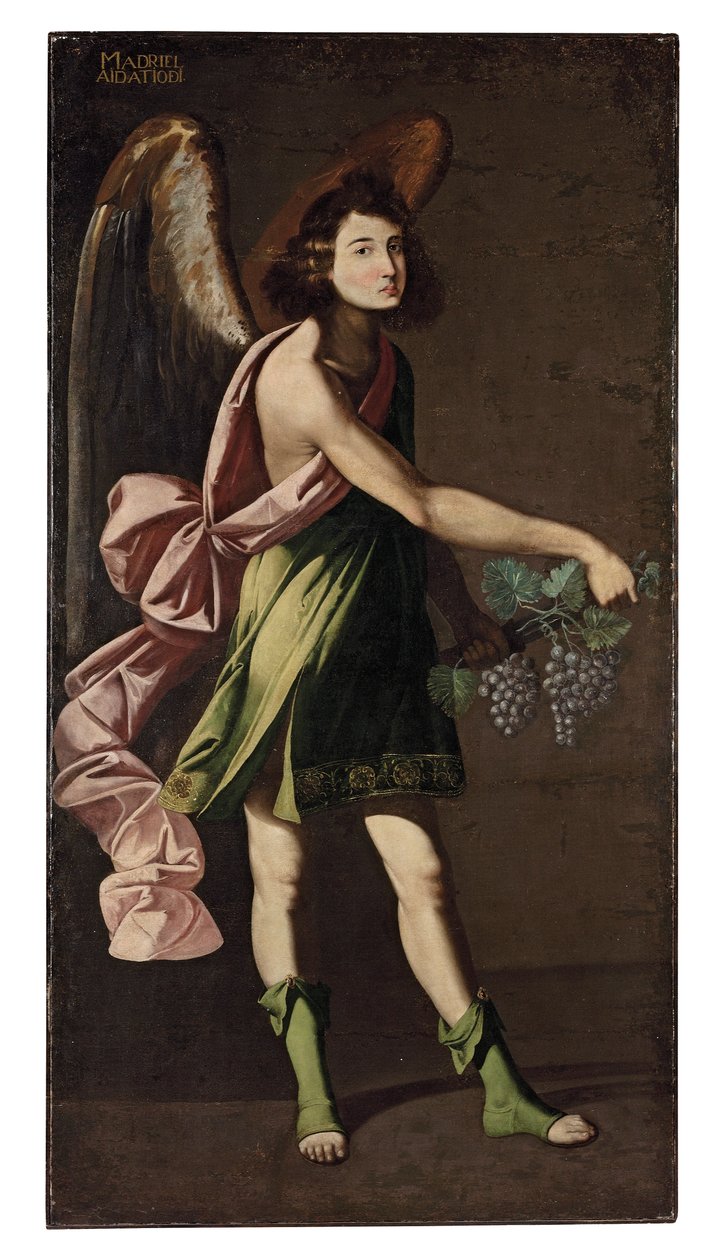 An Allegory of the Eucharist: An Angel bearing grapes by Francisco Polanco