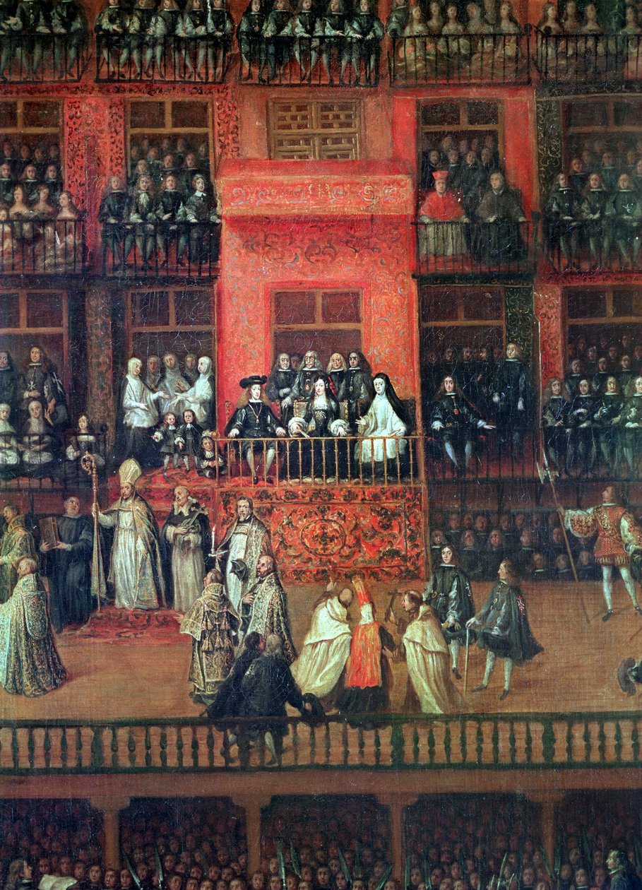 Auto de Fe in the Plaza Mayor, Madrid, 30 June 1680 (detail) by Francisco Rizi