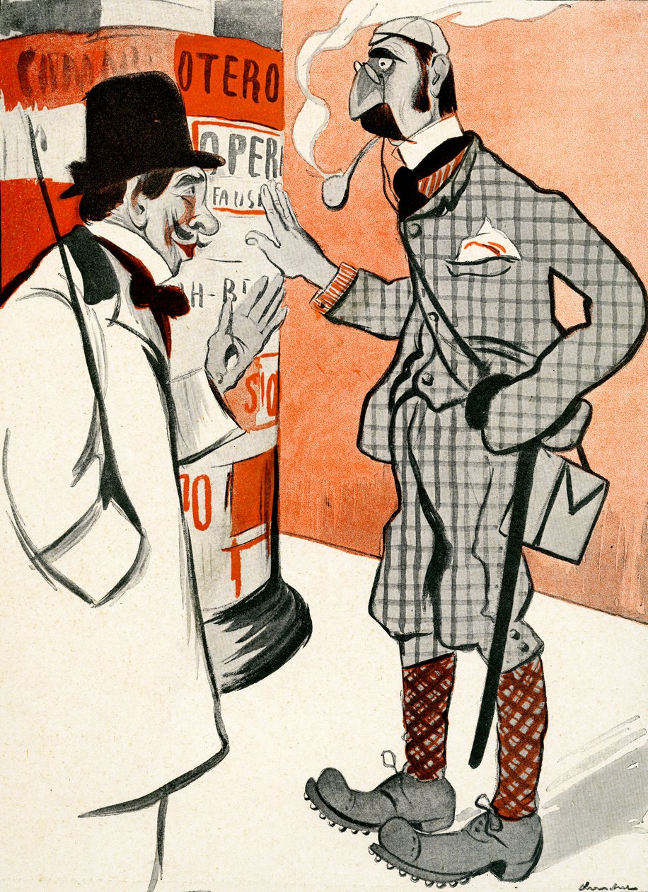 A Frenchman tells an Englishman how he should dress for the Opera, 1903 by Francisco Sancha y Lengo
