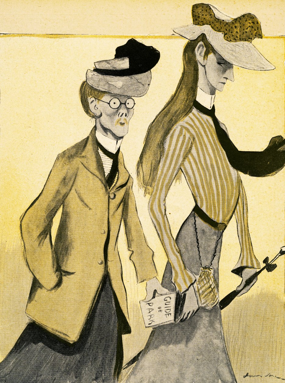 A young English Woman in France with her chaperone, 1903 by Francisco Sancha y Lengo