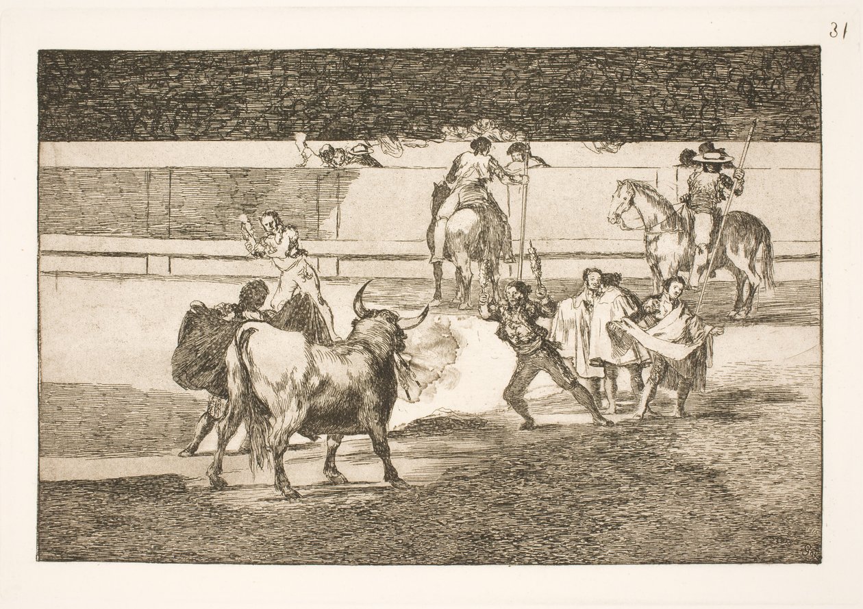 Banderillas with Firecrackers by Francisco de Goya