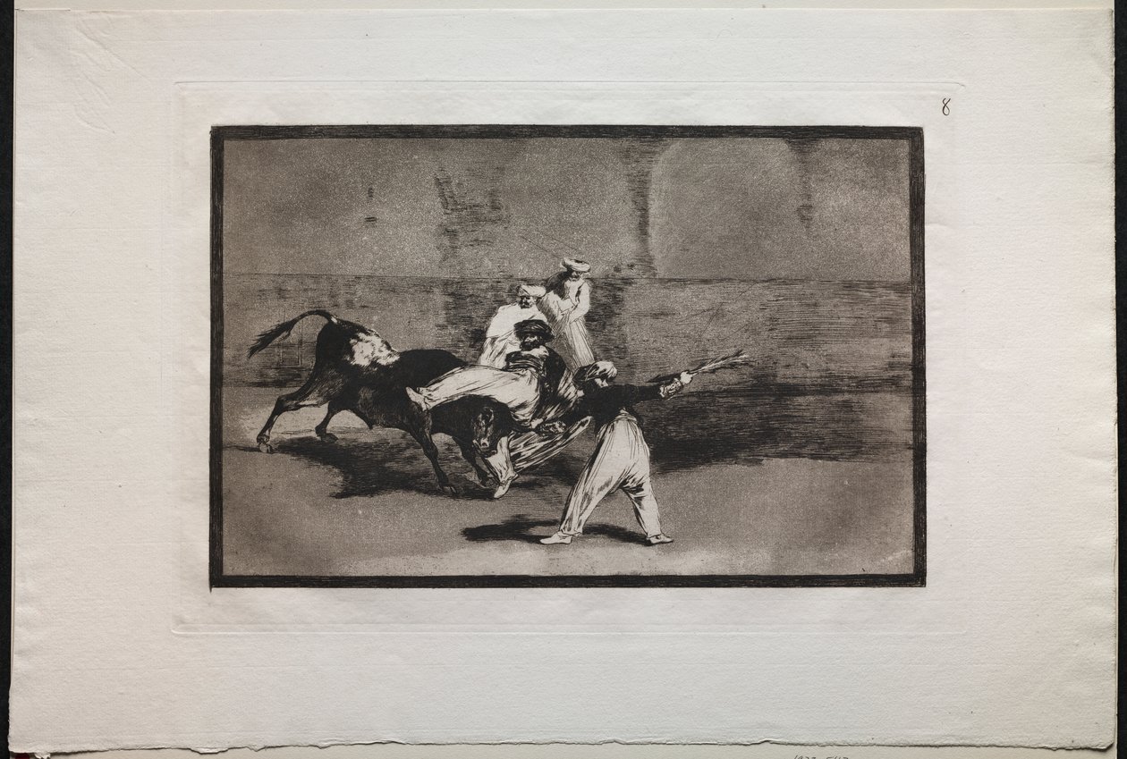 Bullfights: A Moor Caught by a Bull in the Ring by Francisco de Goya