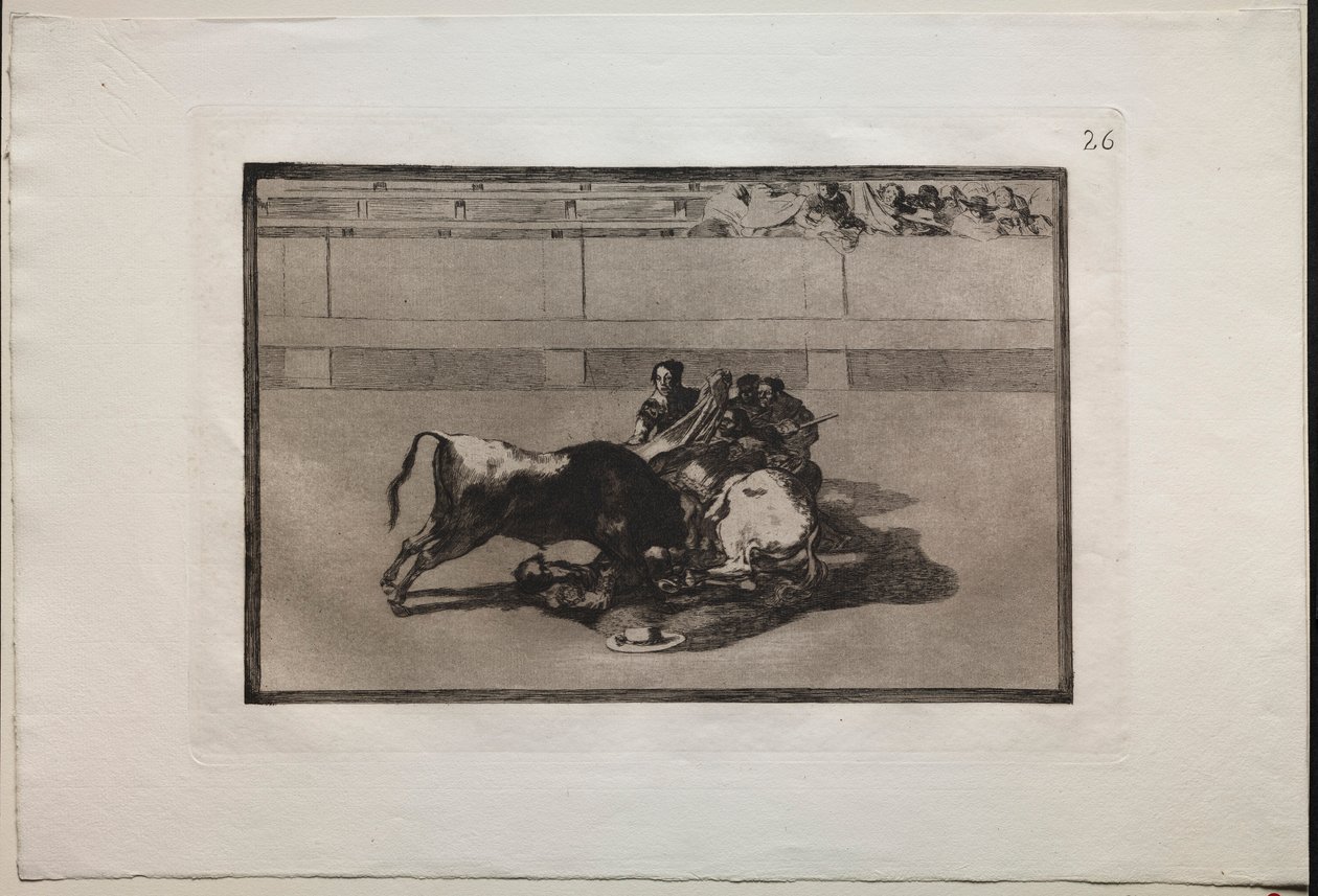 Bullfights: A Picador is Unhorsed and Falls Under the Bull by Francisco de Goya