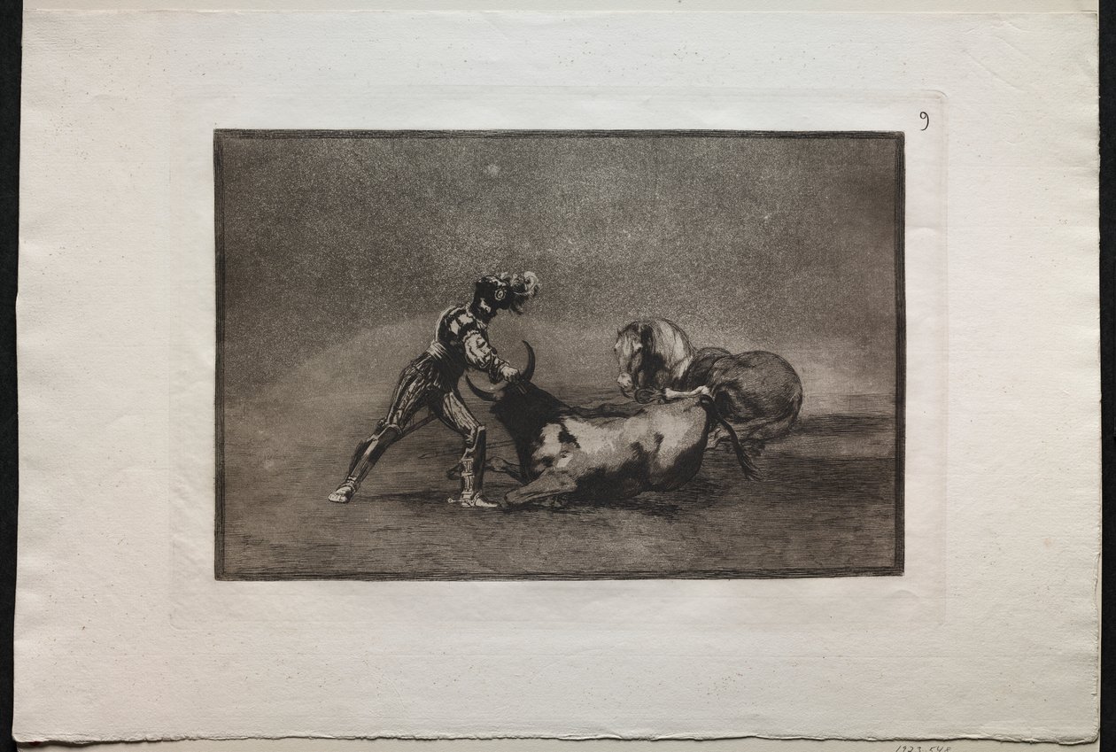 Bullfights: A Spanish Knight Kills the Bull After Having Lost His Horse by Francisco de Goya