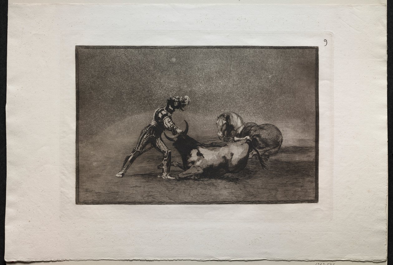 Bullfights: A Spanish Knight Kills the Bull After Having Lost His Horse, 1876 by Francisco de Goya