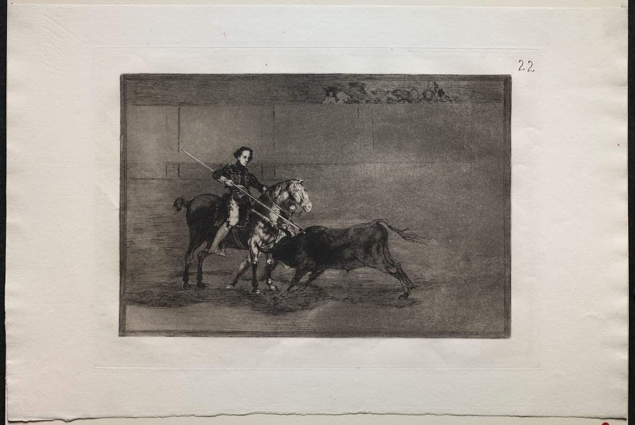 Bullfights: Manly Courage of the Celebrated Pajuelera in the Ring at Saragosa, 1876 by Francisco de Goya