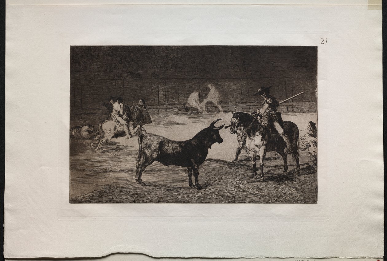 Bullfights: The Celebrated Picador, Fernando del Toro, Draws the Fierce Beast on with his Pique by Francisco de Goya