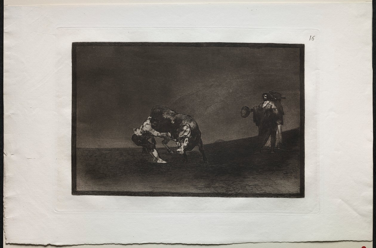 Bullfights: The Same Man Throws a Bull in the Ring at Madrid by Francisco de Goya