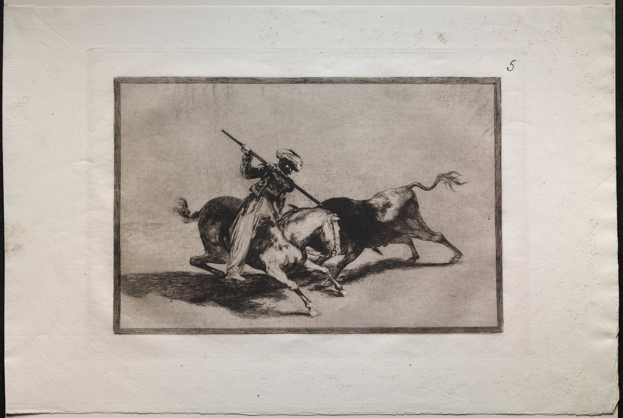 Bullfights: The Spirited Moor Gazul is the First to Fight According to the Rules by Francisco de Goya