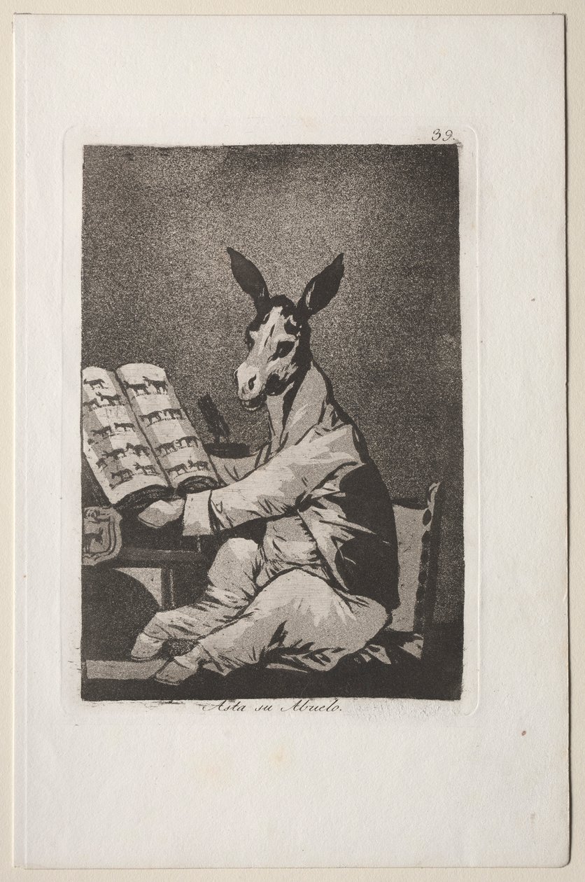 Caprichos: And So Was His Grandfather by Francisco de Goya