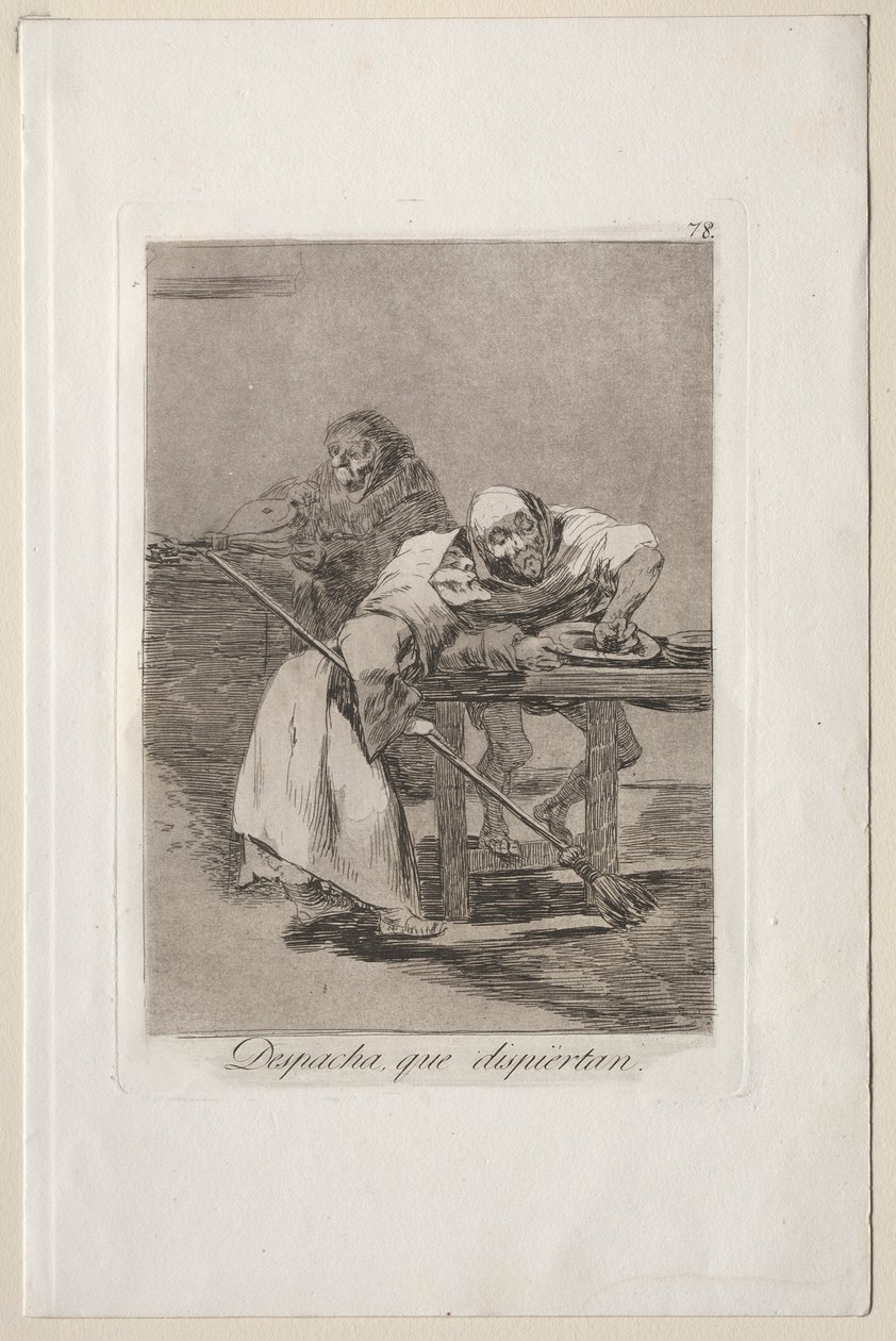 Caprichos: Be Quick, They are Waking Up by Francisco de Goya
