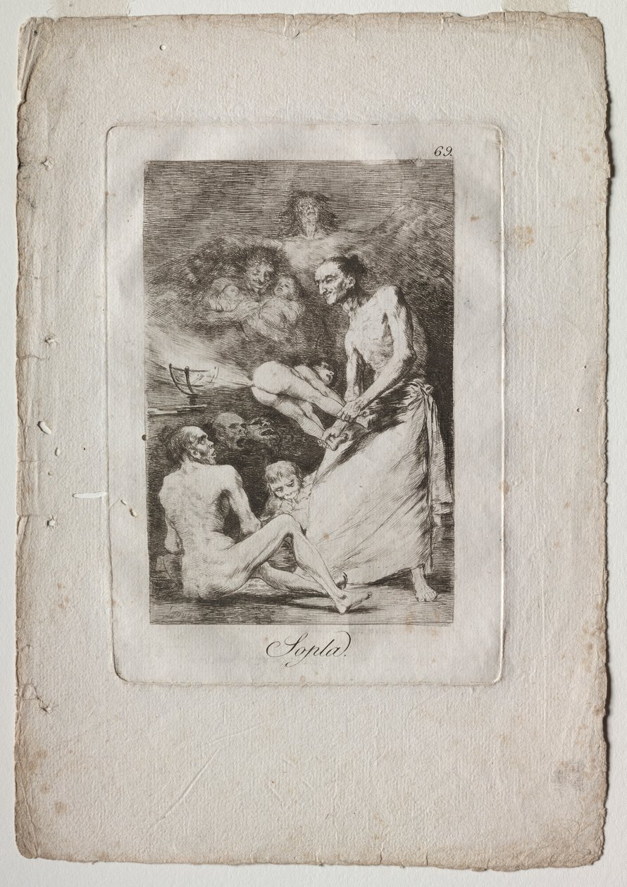 Caprichos: Blow by Francisco de Goya