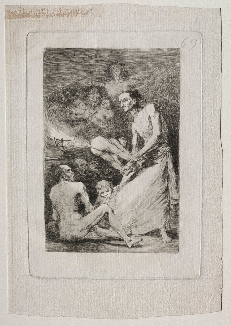 Caprichos: Blow, c. 1799 by Francisco de Goya