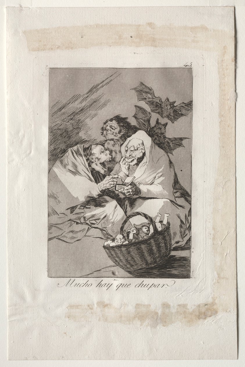 Caprichos: There is Plenty to Suck by Francisco de Goya