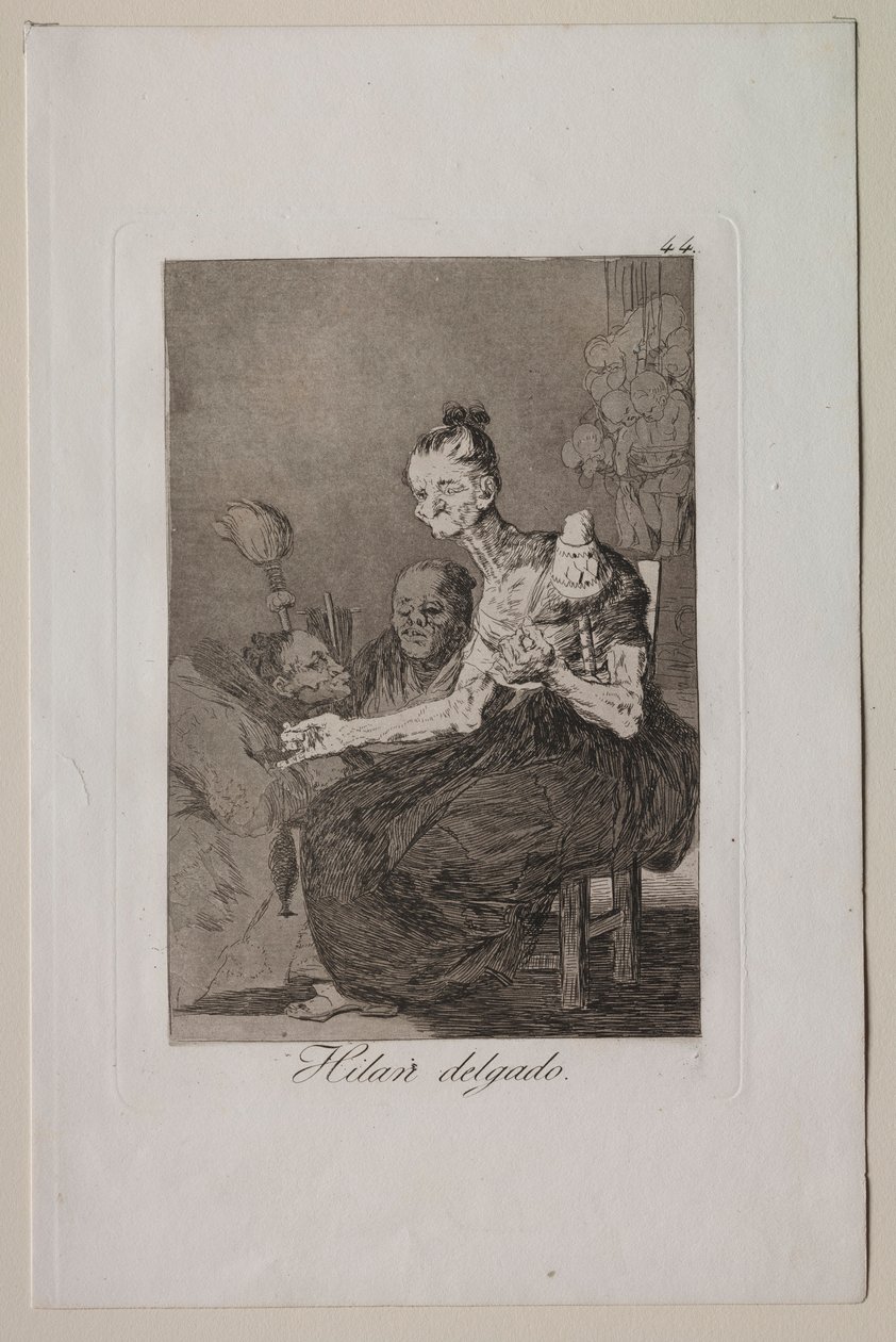Caprichos: They Spin Finely by Francisco de Goya