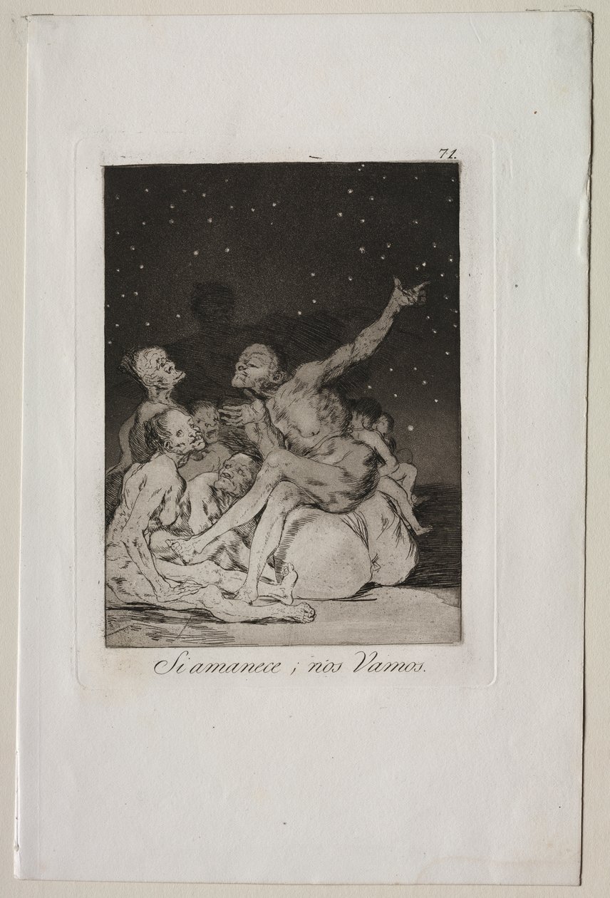 Caprichos: When Day Breaks We Will Be Off by Francisco de Goya