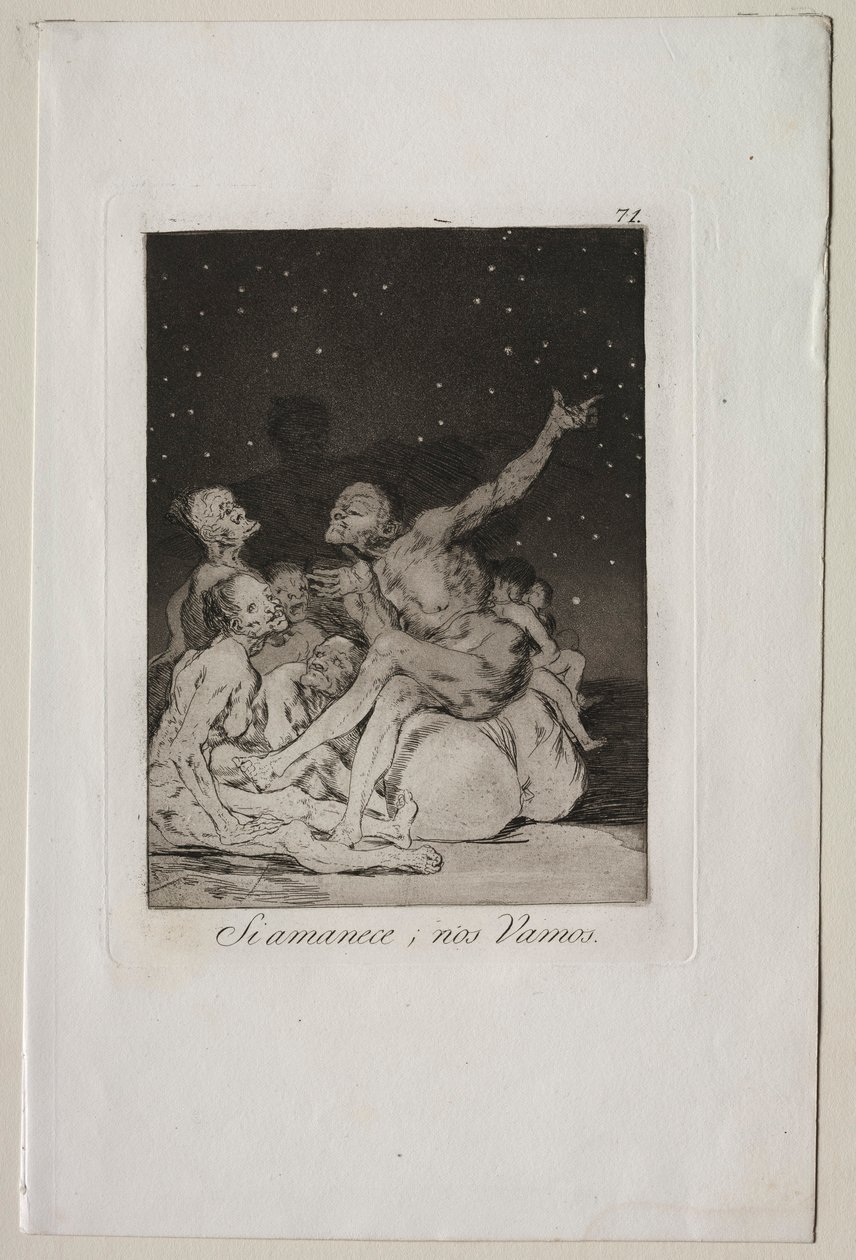 Caprichos: When Day Breaks We Will Be Off by Francisco de Goya