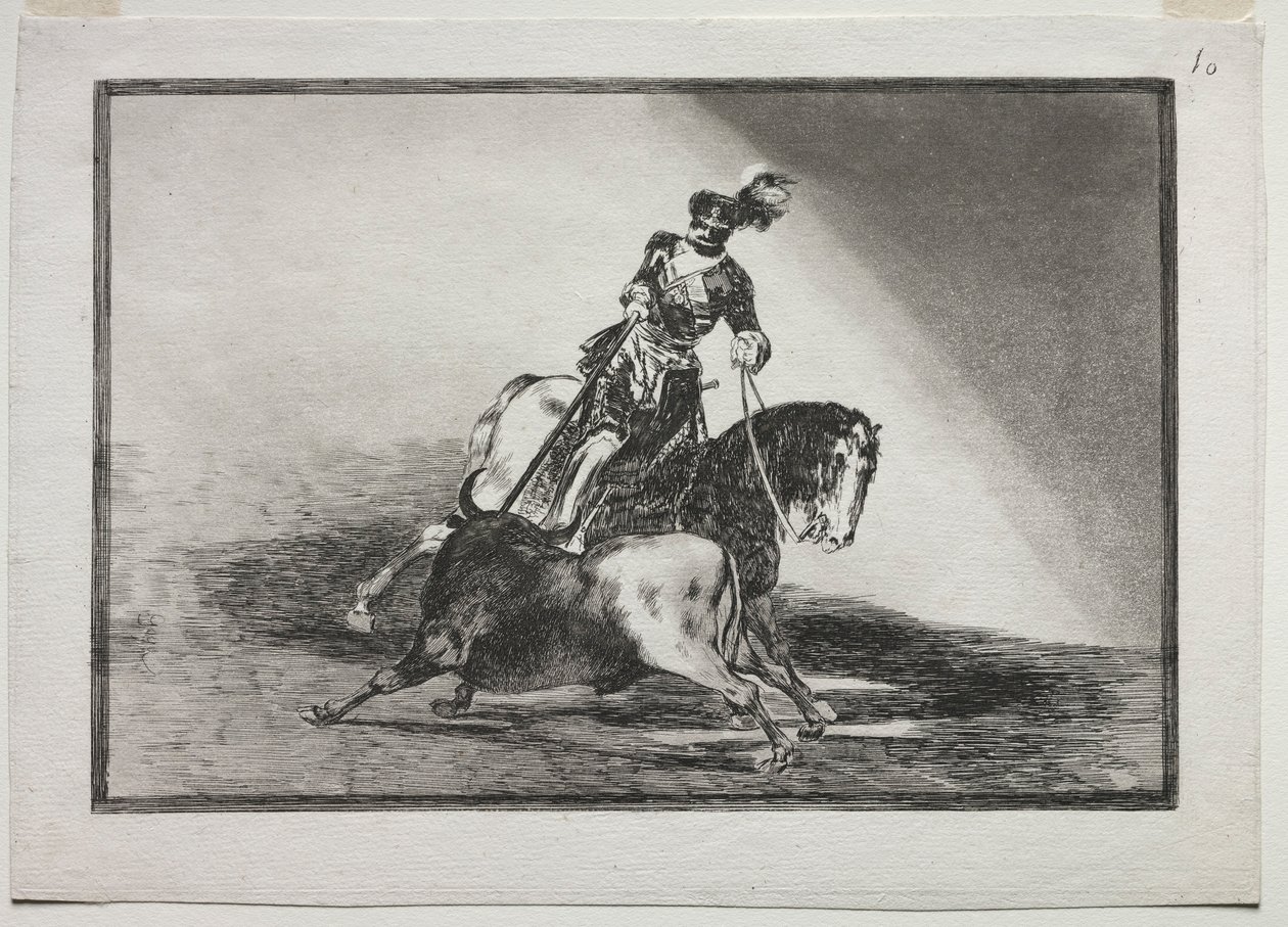 Charles V Spearing a Bull in the Ring at Valladolid by Francisco de Goya