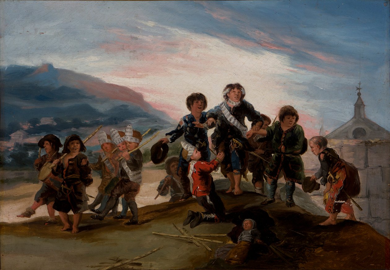 Children Playing Soldiers by Francisco de Goya