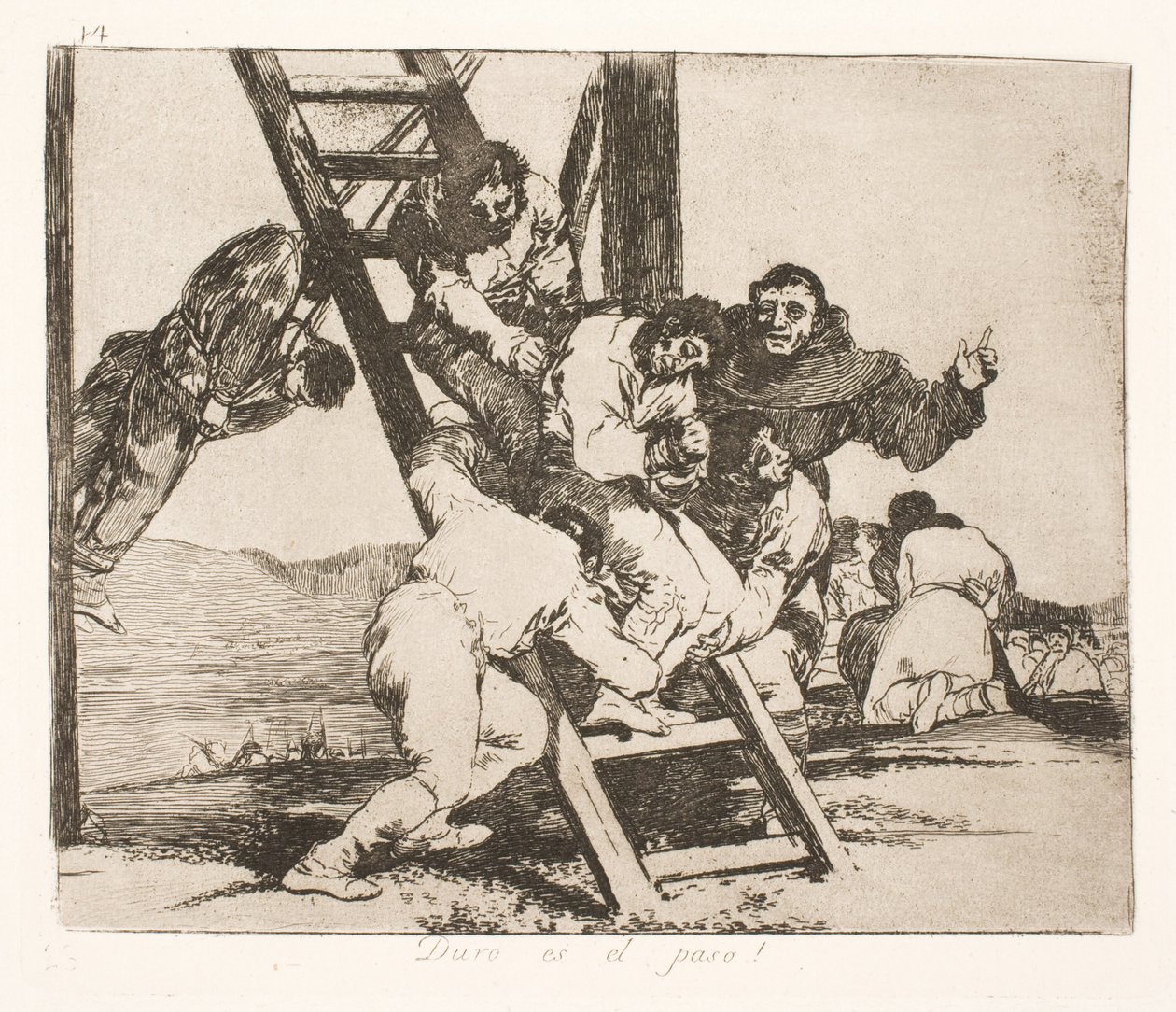 The Heavy Walk (14) by Francisco de Goya