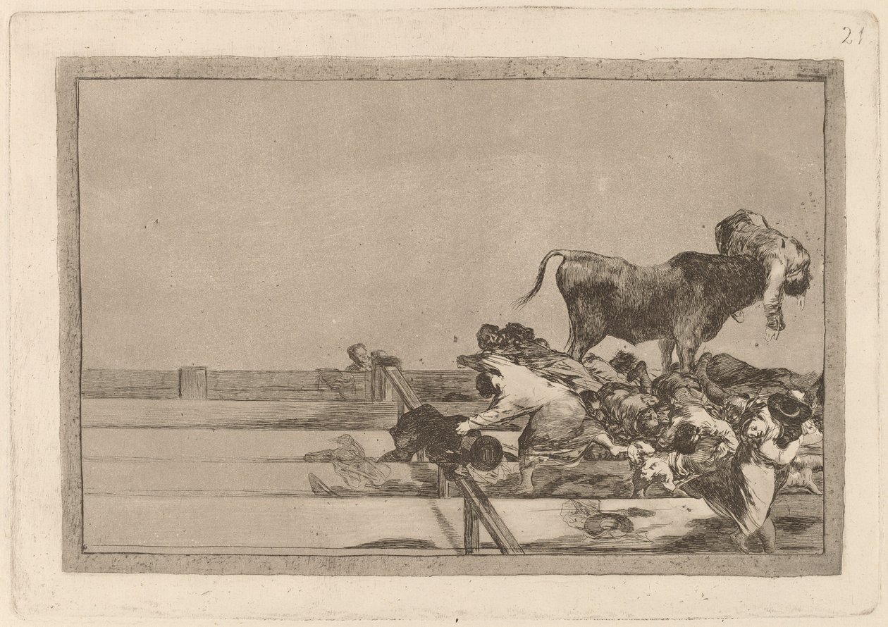 Dreadful Events in the Front Rows of the Ring at Madrid and Death of the Mayor of Torrejon by Francisco de Goya