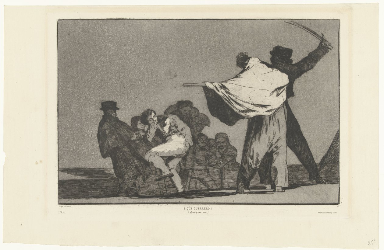 The Soldier! (Los Disparates, series title) by Francisco de Goya