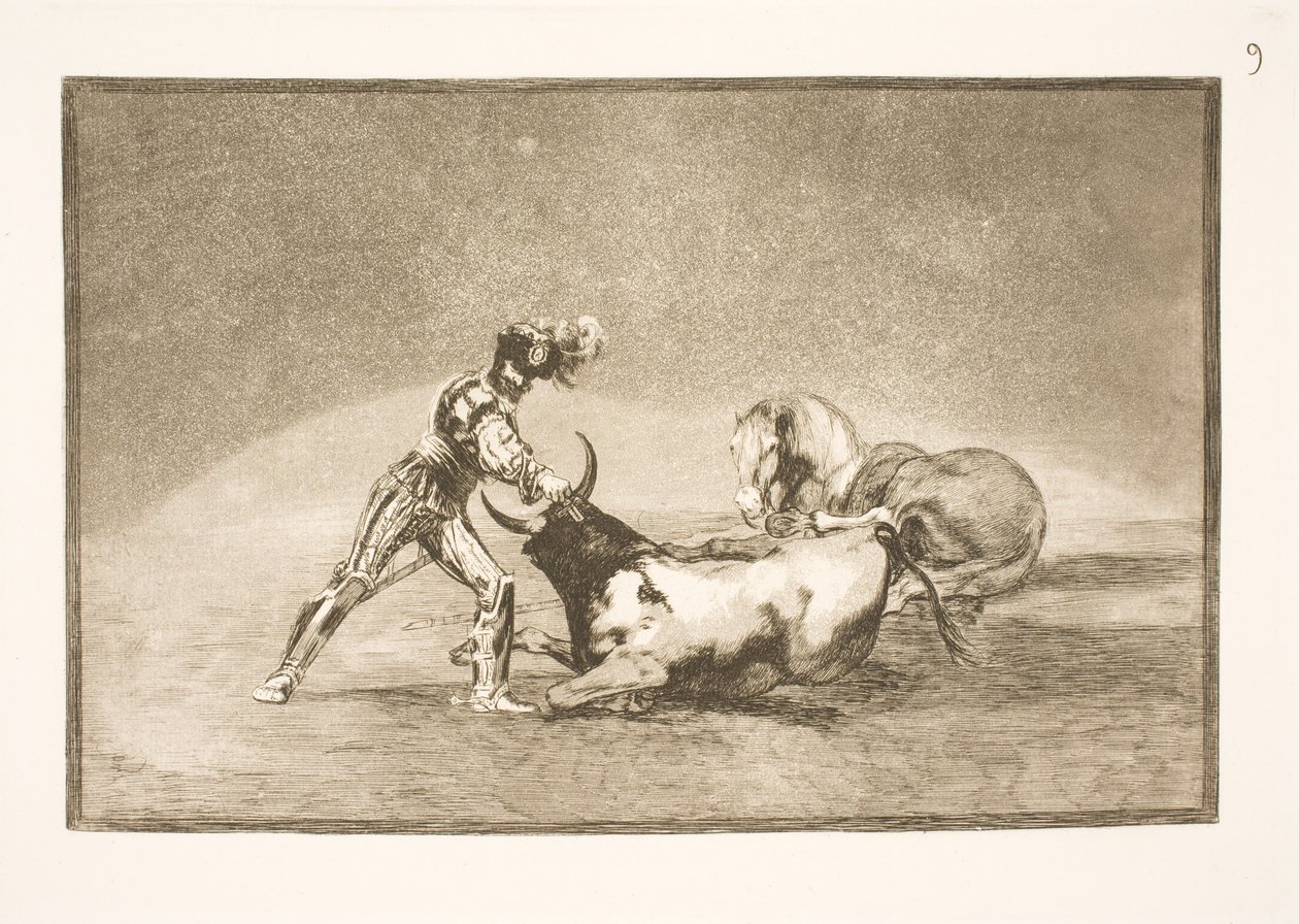 A Spanish Rider Kills the Bull After Losing His Horse by Francisco de Goya