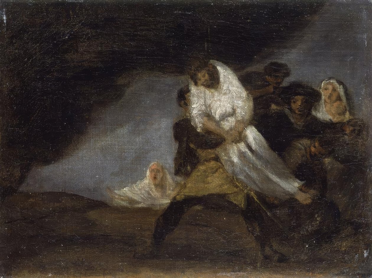 F. de Goya, Hanged Monk / Painting by Francisco de Goya