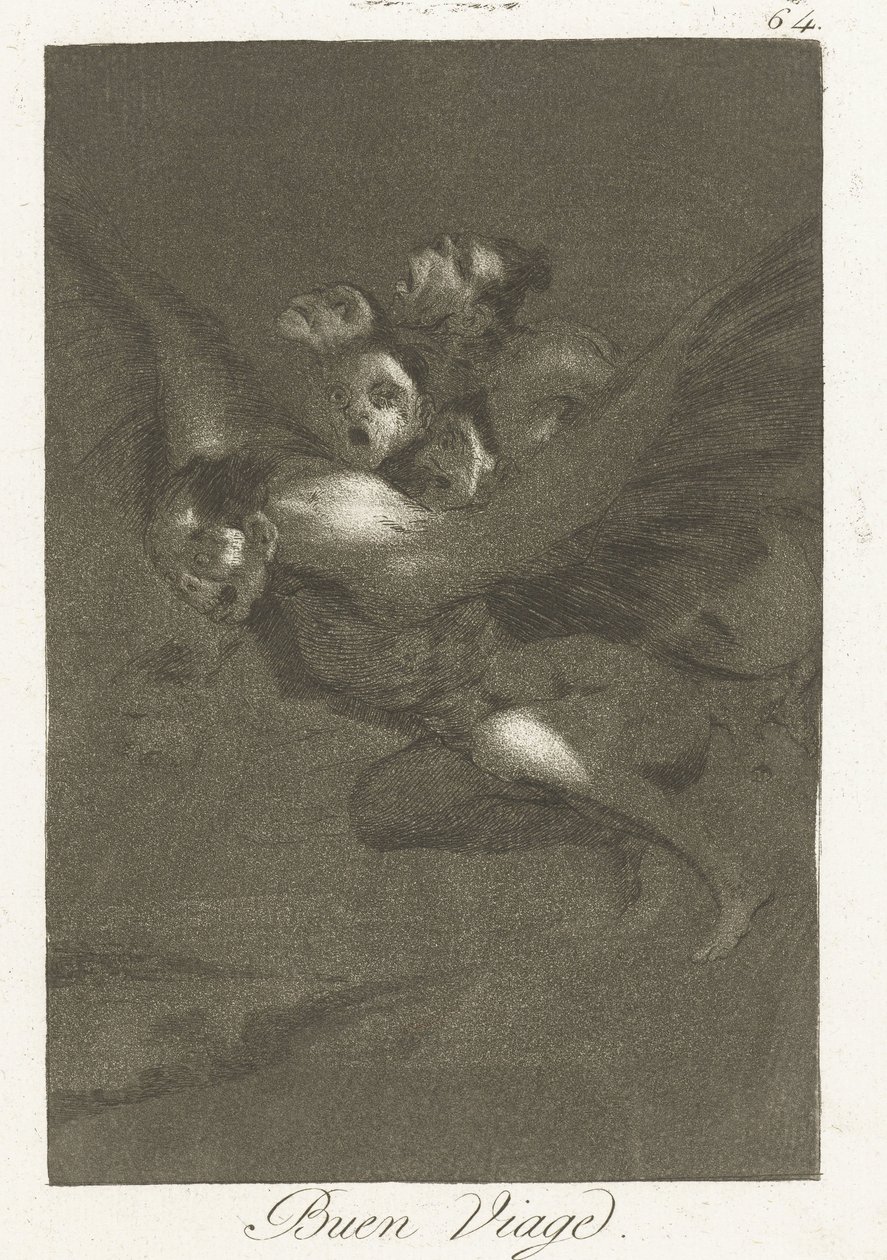 Good Journey (Los Caprichos) by Francisco de Goya
