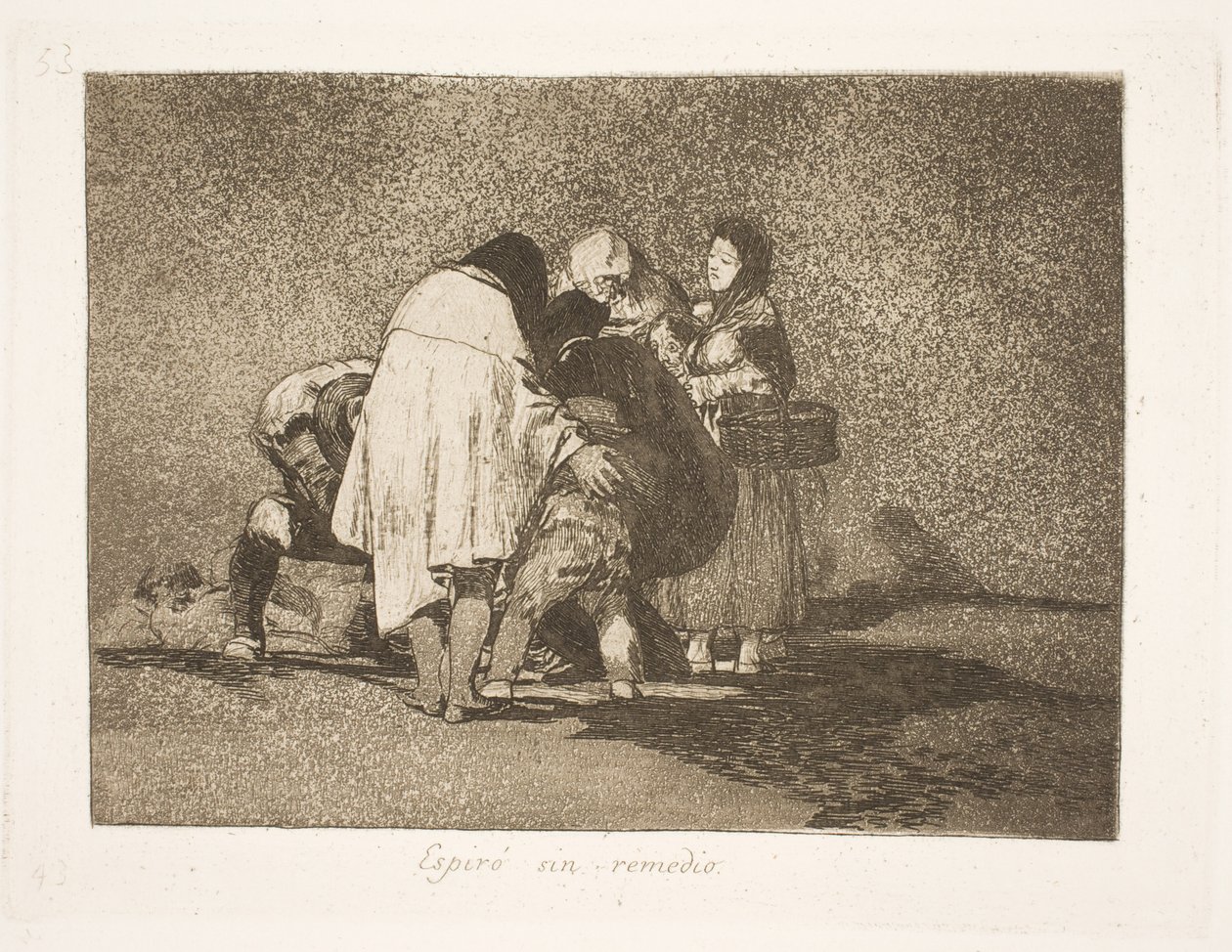 He Died Without Help (53) by Francisco de Goya