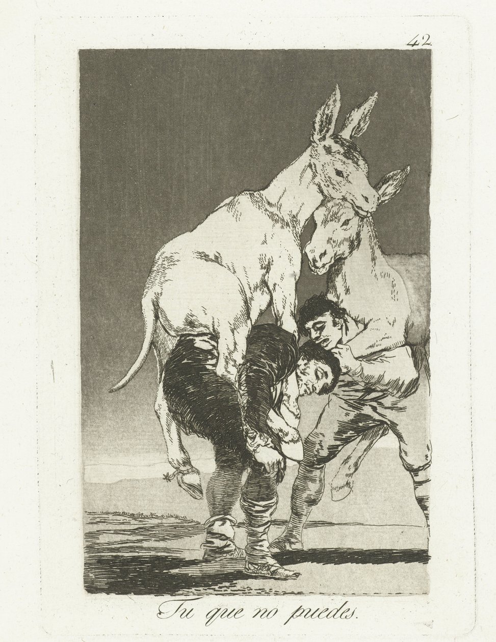You Who Can No Longer (Los Caprichos) by Francisco de Goya