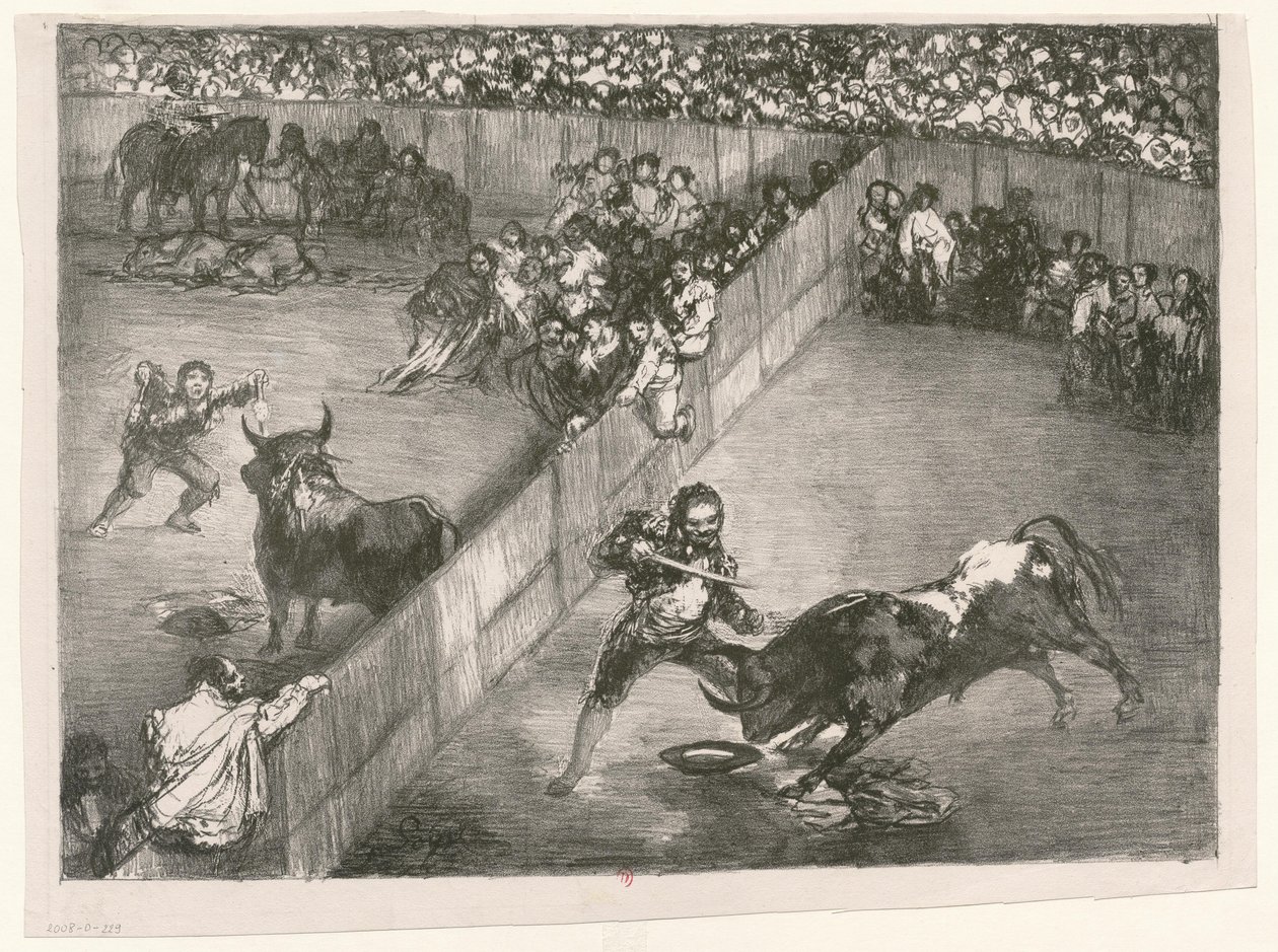 [The Bulls of Bordeaux: The Division of Place] by Francisco de Goya