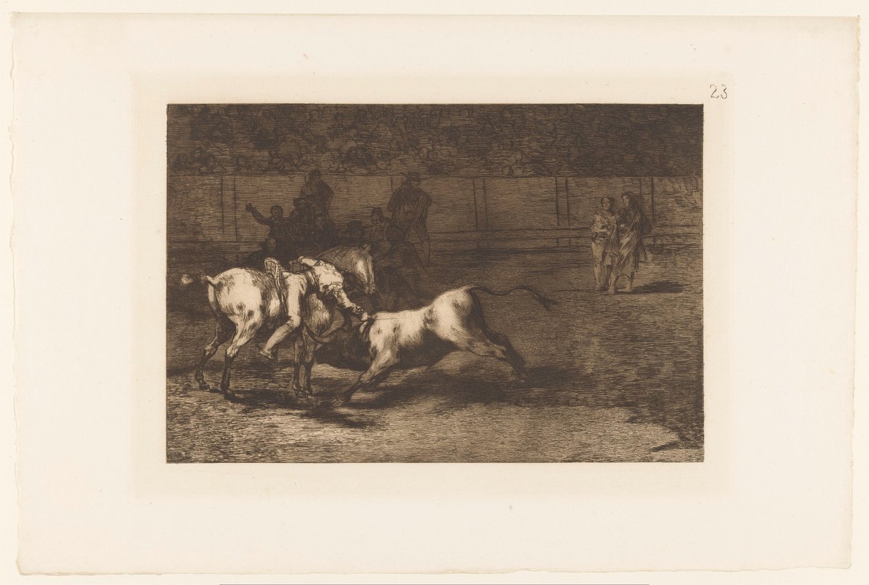 Mariano Ceballos Kills a Bull by Francisco de Goya