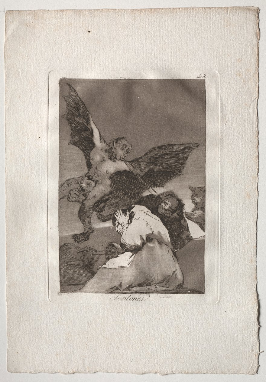 Eighty Caprices: Tale-Bearers-Blasts of Wind by Francisco de Goya