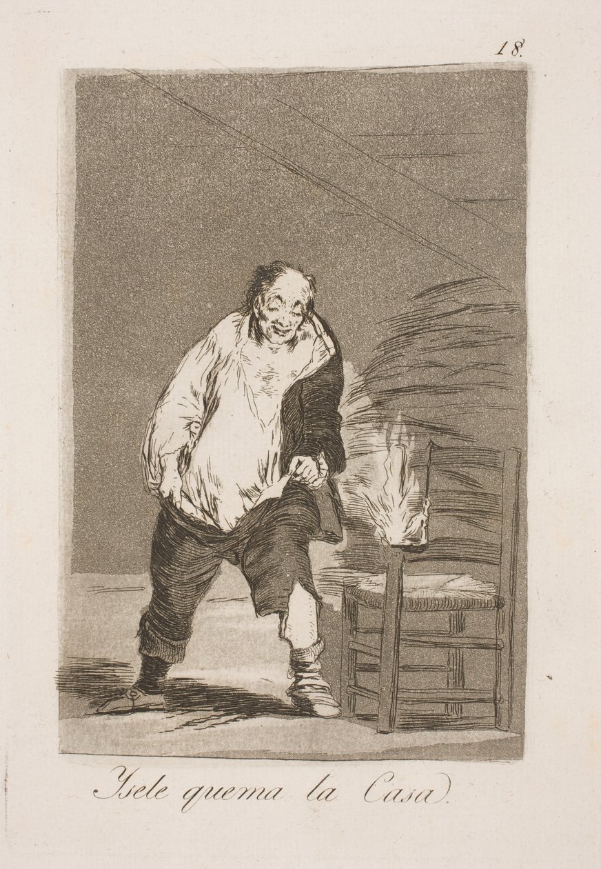 And They Burn His House by Francisco de Goya