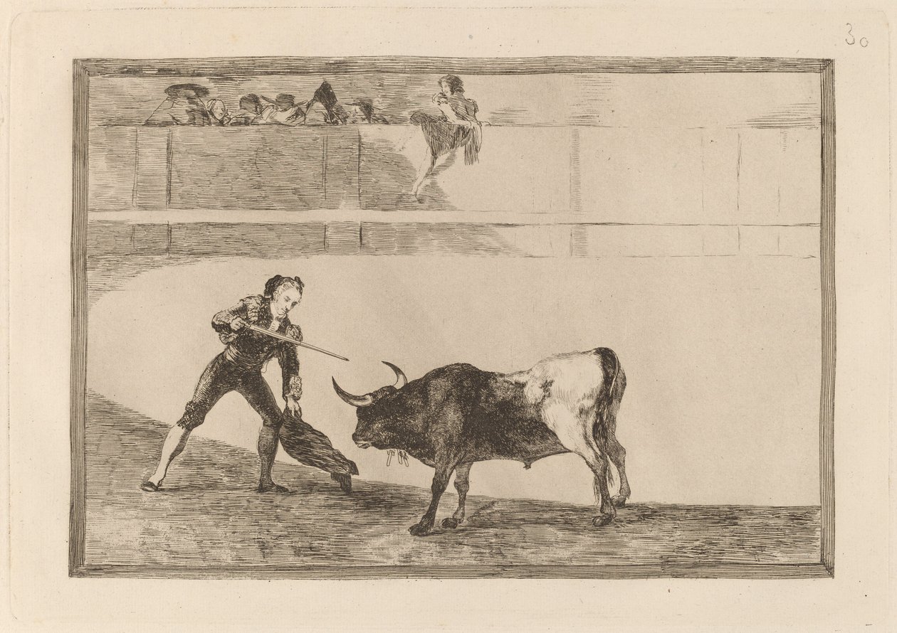 Pedro Romero Killing the Halted Bull by Francisco de Goya