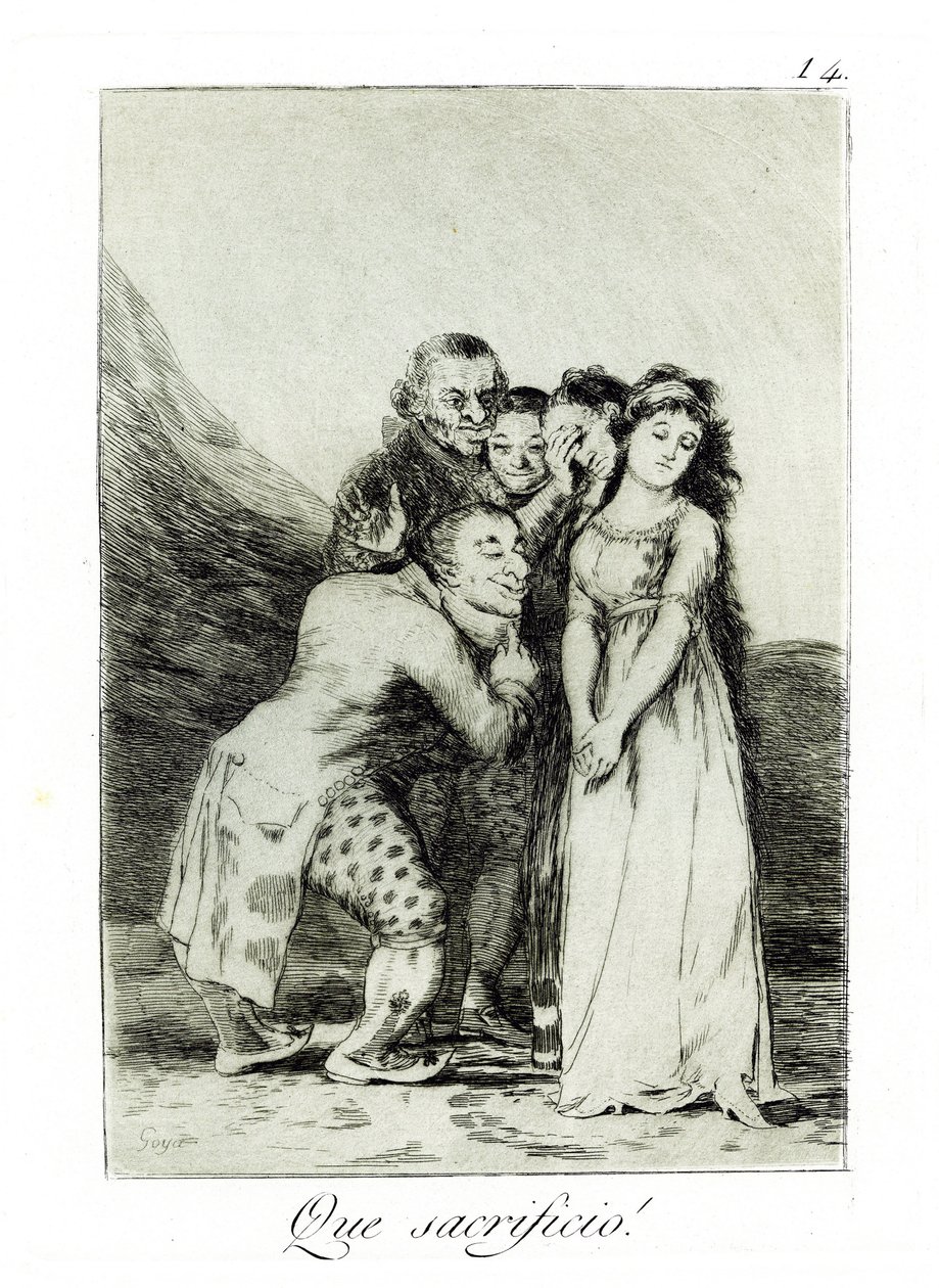 What a Sacrifice! Capricho No. 14, 1797-1798 by Francisco de Goya