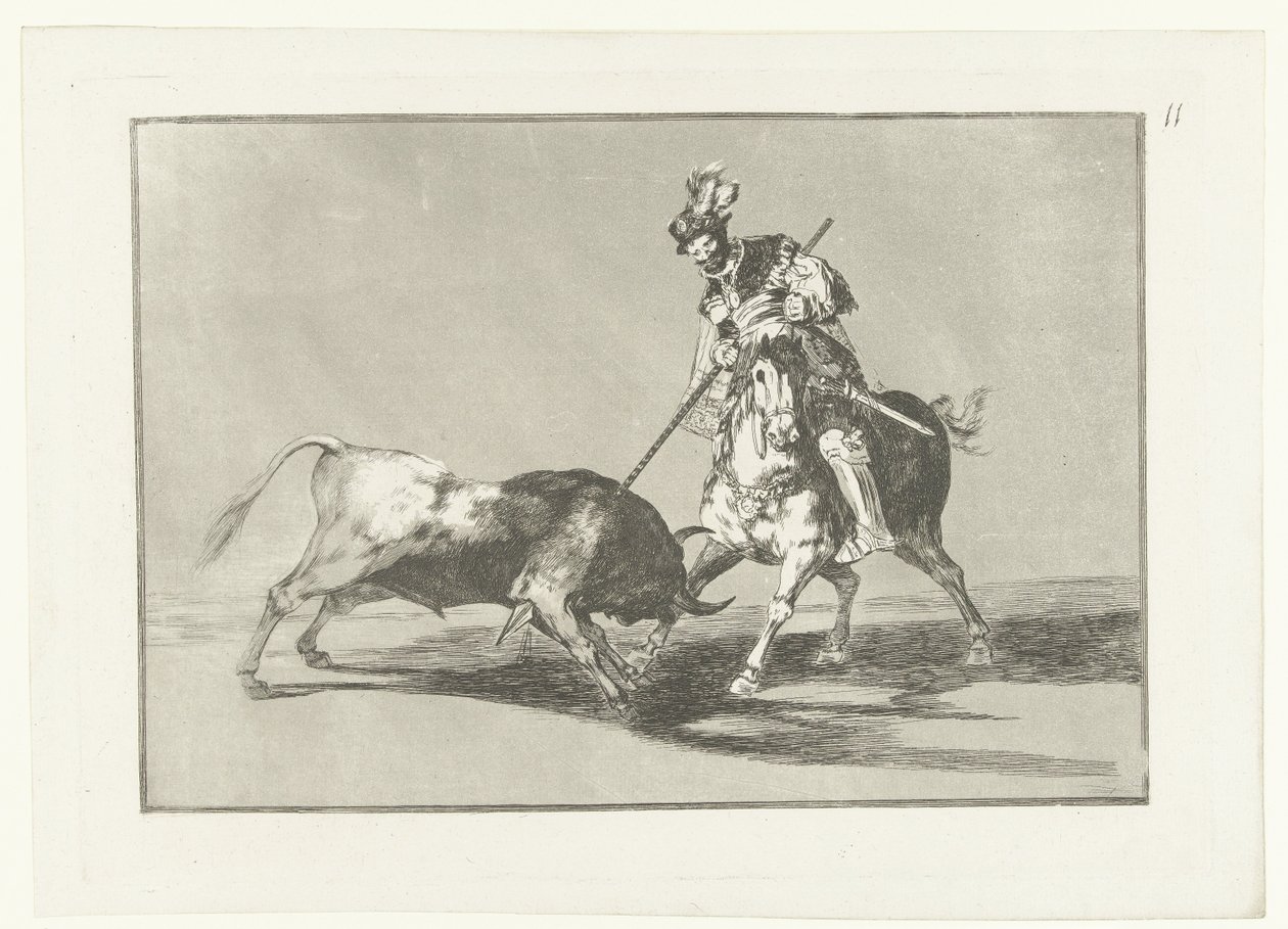 Rodrigo Díaz de Vivar Wounds a Bull by Francisco de Goya