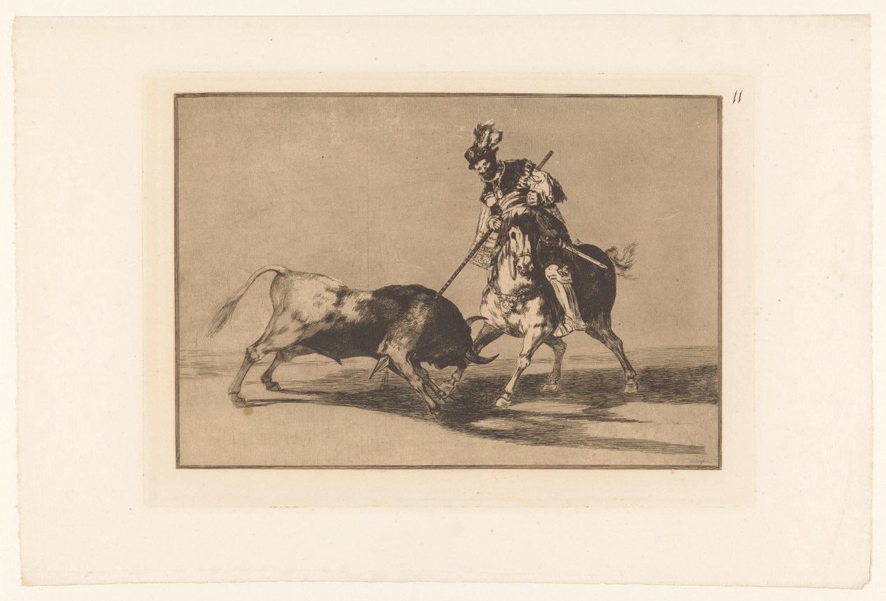 Rodrigo Díaz de Vivar Wounds a Bull by Francisco de Goya