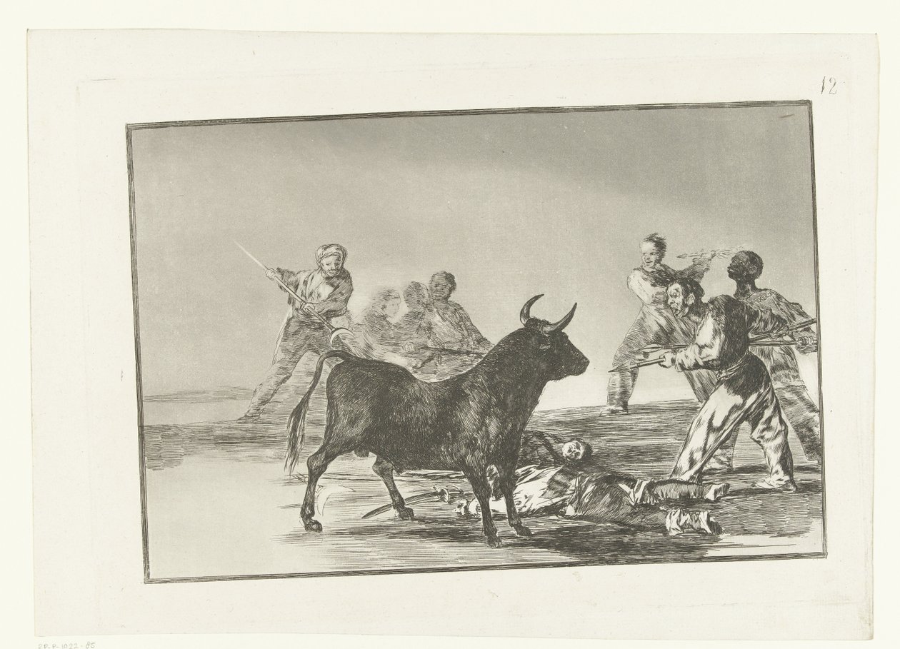 Bullfighters Around a Bull by Francisco de Goya