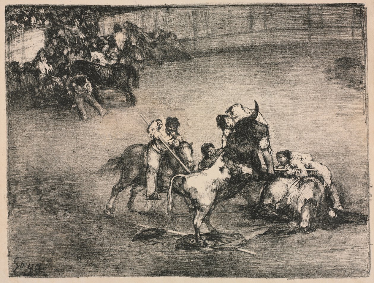 The Bulls of Bordeaux: Picador Caught by a Bull by Francisco de Goya