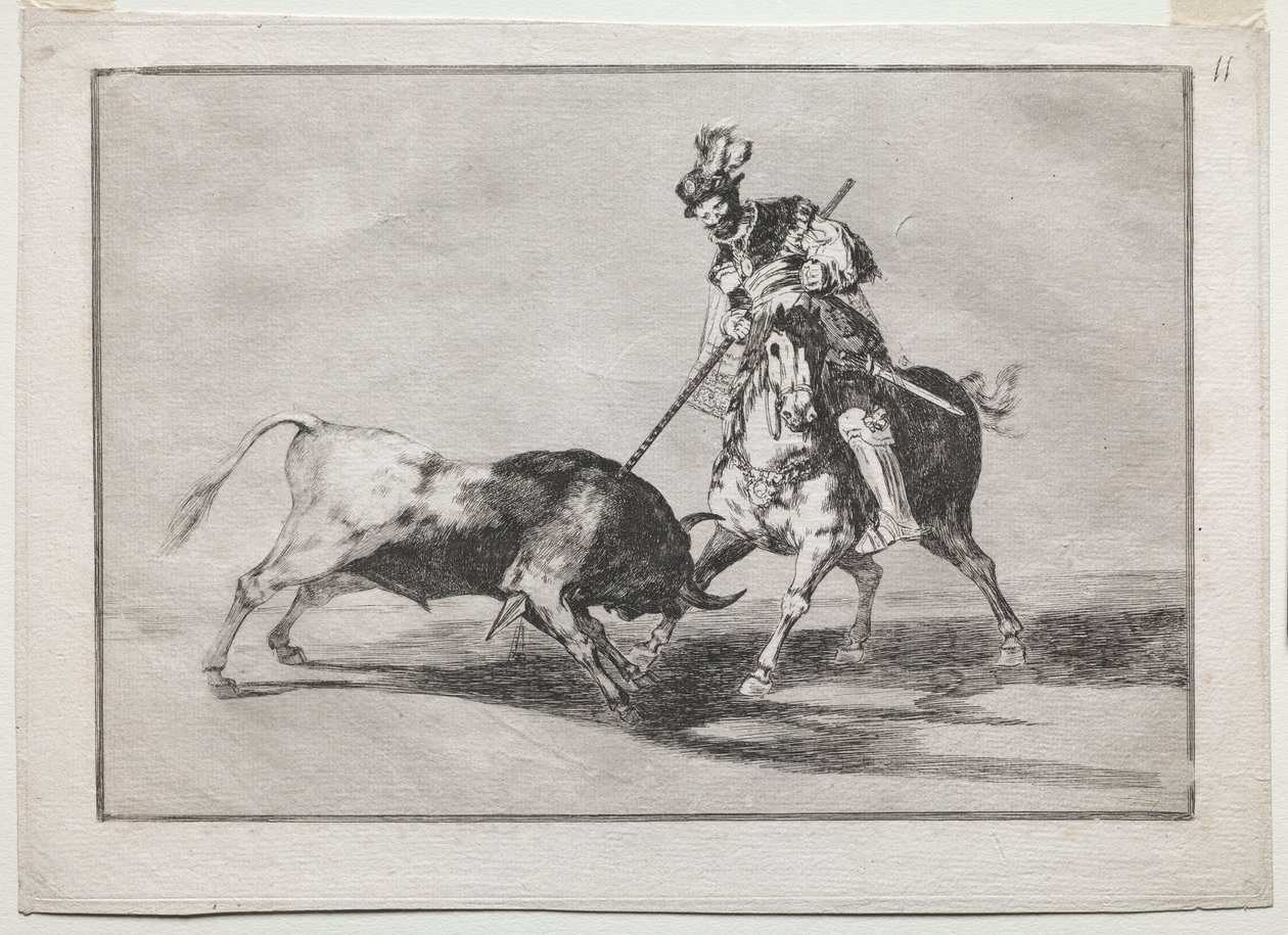 The Cid Campeador Spearing Another Bull by Francisco de Goya