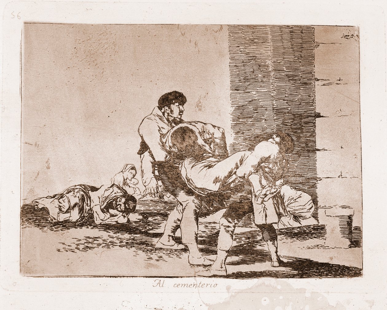 The Disasters of War: In the cemetery by Francisco de Goya