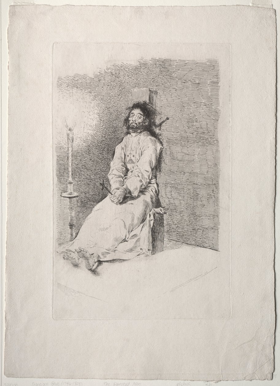 The Garroted Man by Francisco de Goya
