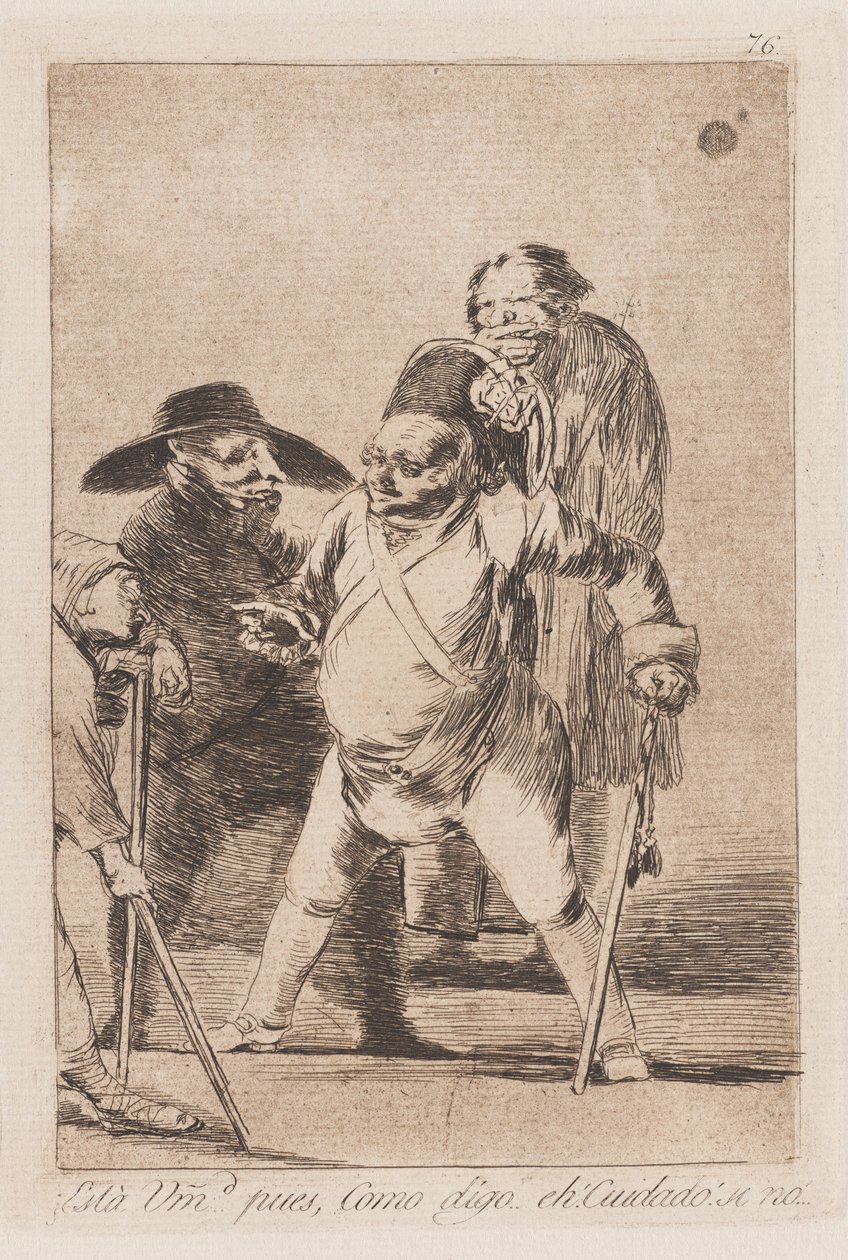 The Habit of Command, late 18th-early 19th century (print) by Francisco de Goya