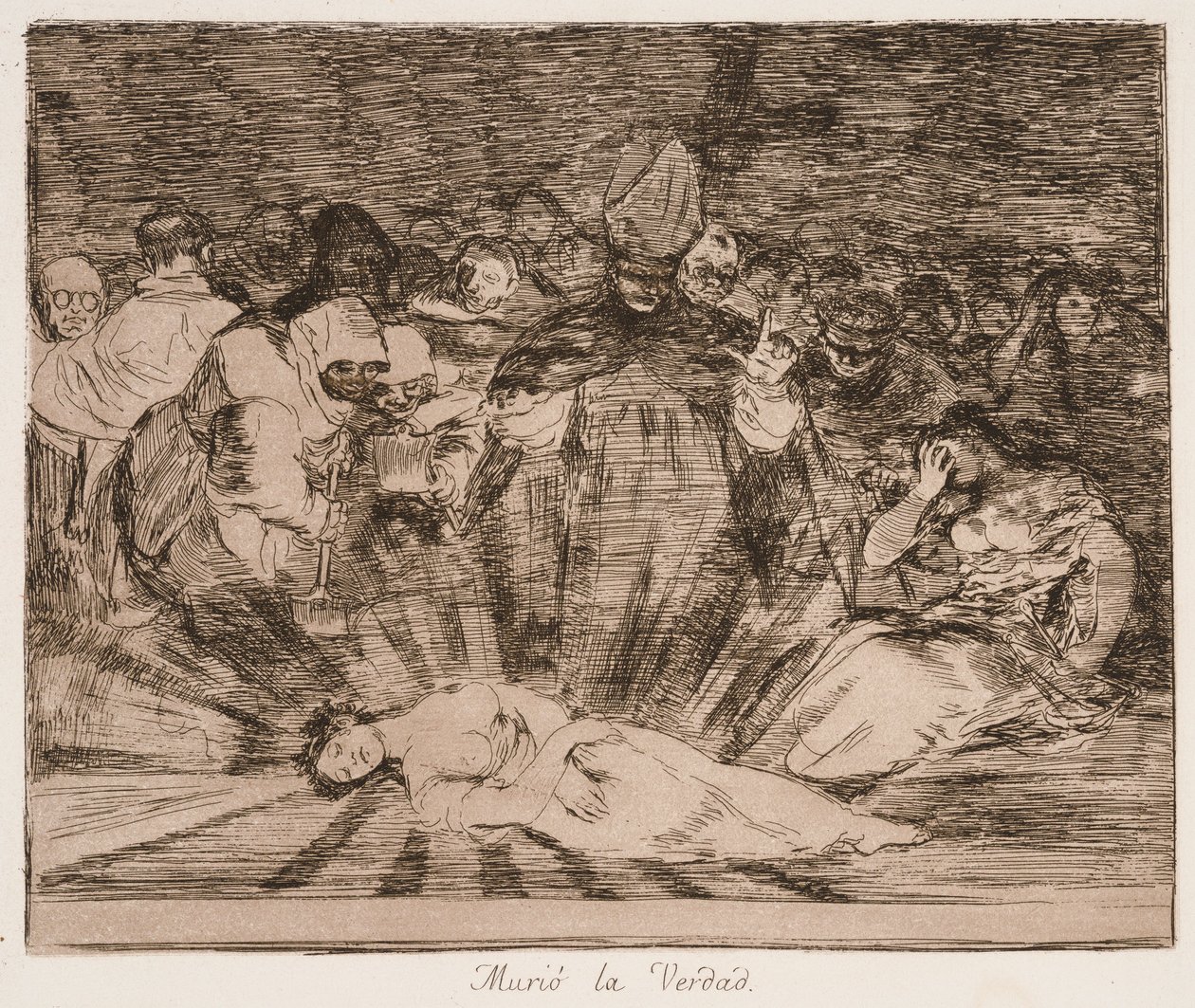Truth has Died from the series The Disasters of War by Francisco de Goya