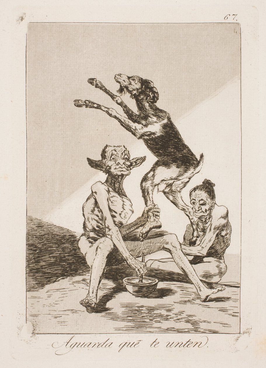 Wait until it has been smeared with ointment by Francisco de Goya