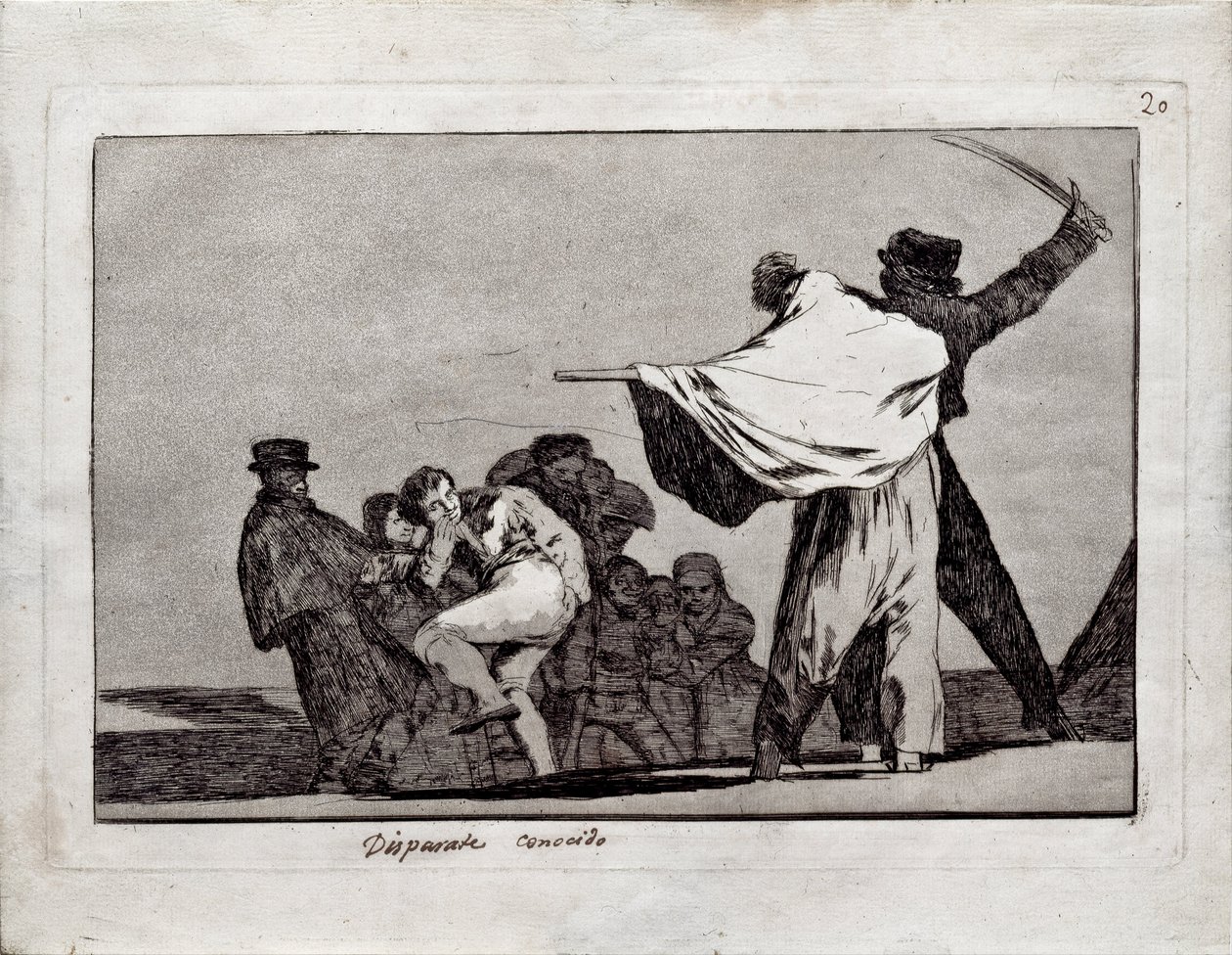 Well-Known Folly from the series Los Disparates Follies, 1815-1819 by Francisco de Goya
