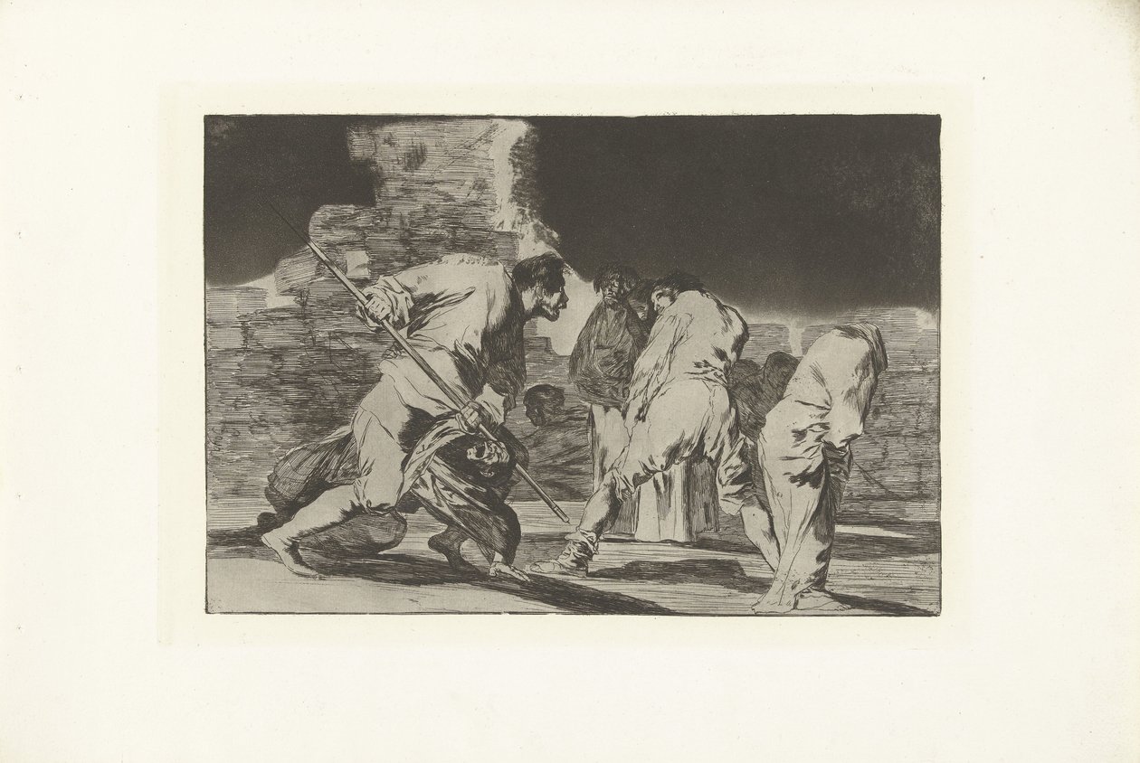 Furious Folly (series title: Los Disparates, Los Proverbios) by Francisco de Goya