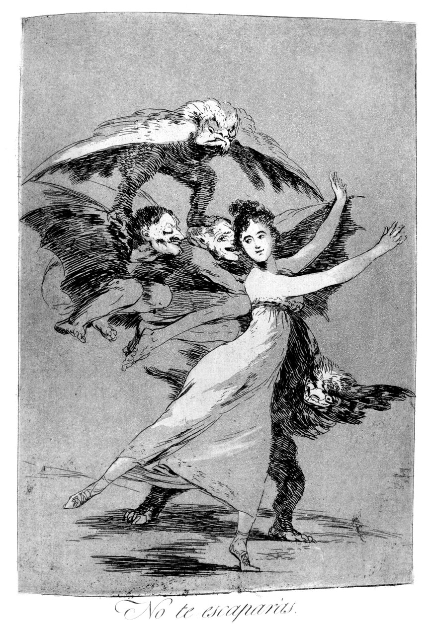 You will not escape, 1799 by Francisco de Goya